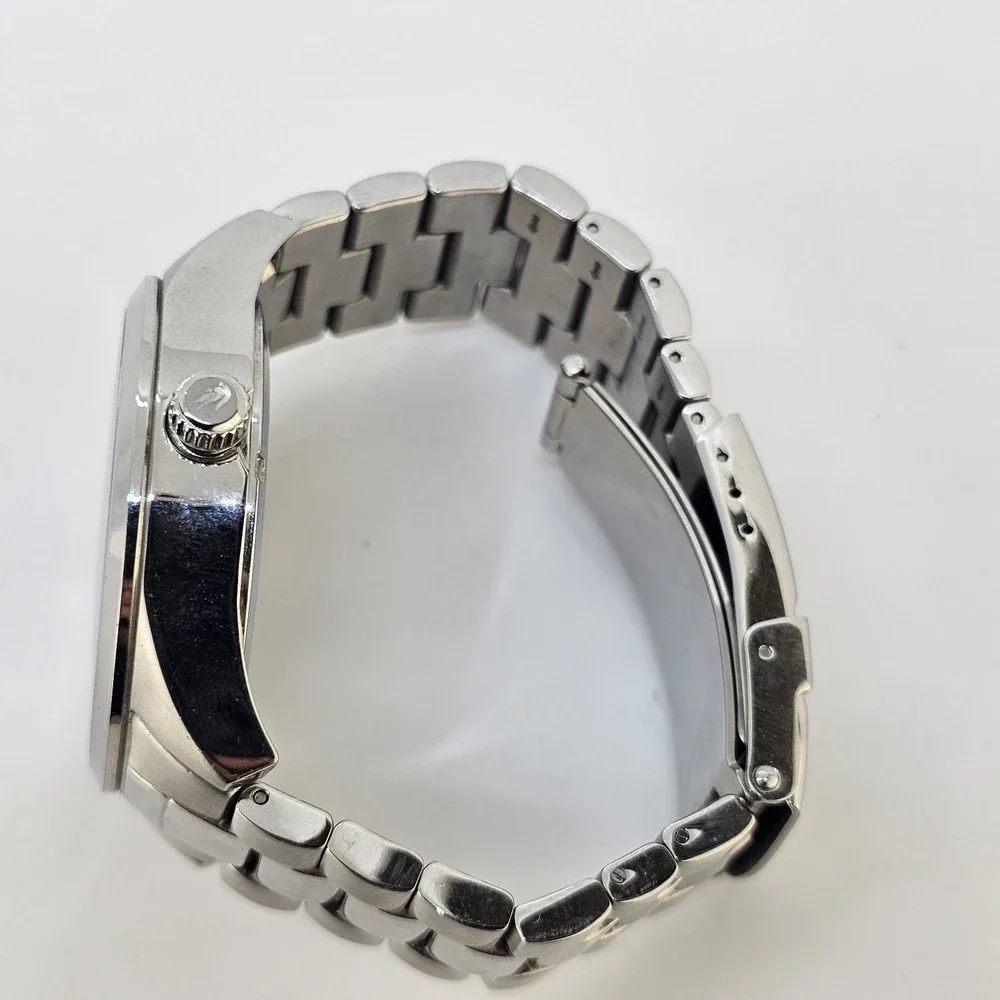 Lacoste Montreal Men Watch 44MM Black Dial Date Gray Bracelet Band 6
